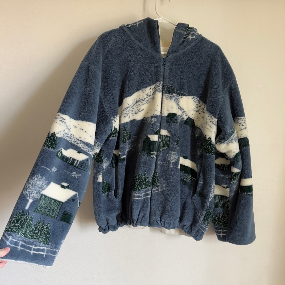 VINTAGE-St Johns Bay Winter Fleece Zip Up-Size Large